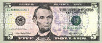 New $5 bill - front