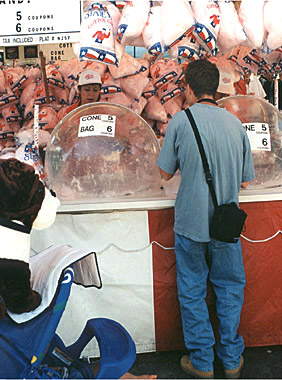 Bryan buying cotton candy in 1999